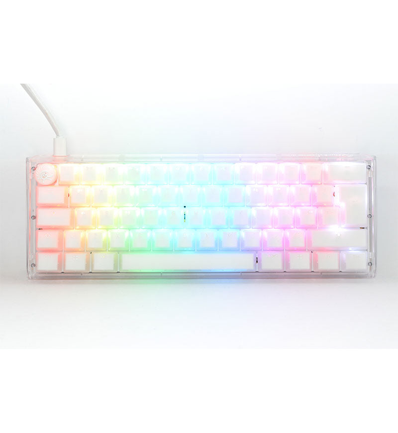 Ducky One 3 Aura White Mini RGB Mechanical Keyboard - Cherry MX Red
