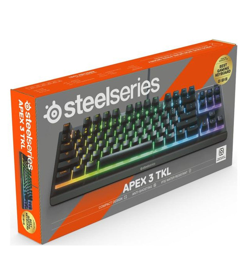 SteelSeries - Apex 3 TKL Wired Membrane Whisper Quiet Switch Gaming  Keyboard