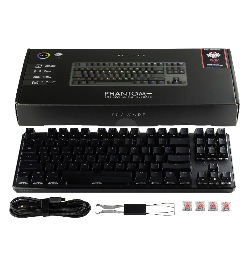 Tecware Phantom+ TKL RGB US ANSI Mechanical Keyboard - Wraith Brown Switches