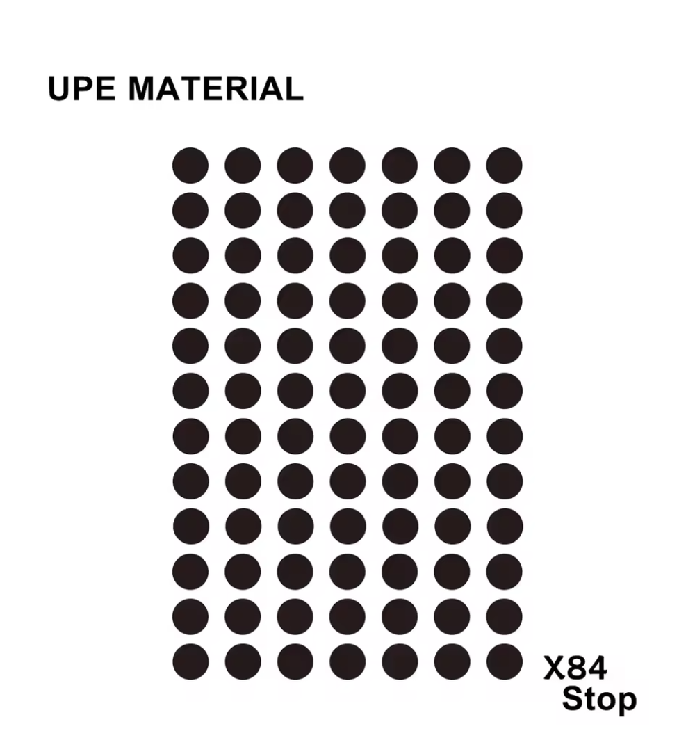 BT.L Black UPE Stop Mouse Feet (Skates) Dots v2 - 0.85mm – 84 Dots