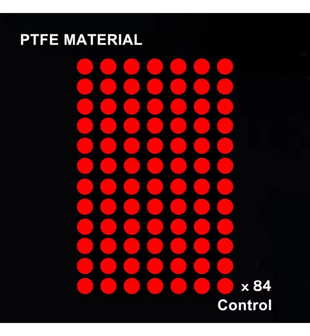 BT.L Red PTFE Control Mouse Feet (Skates) Dots v2 - 0.85mm – 84 Dots