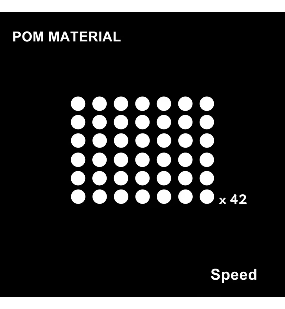 BT.L White POM Speed Mouse Feet (Skates) Dots v2 - 0.85mm – 42 Dots