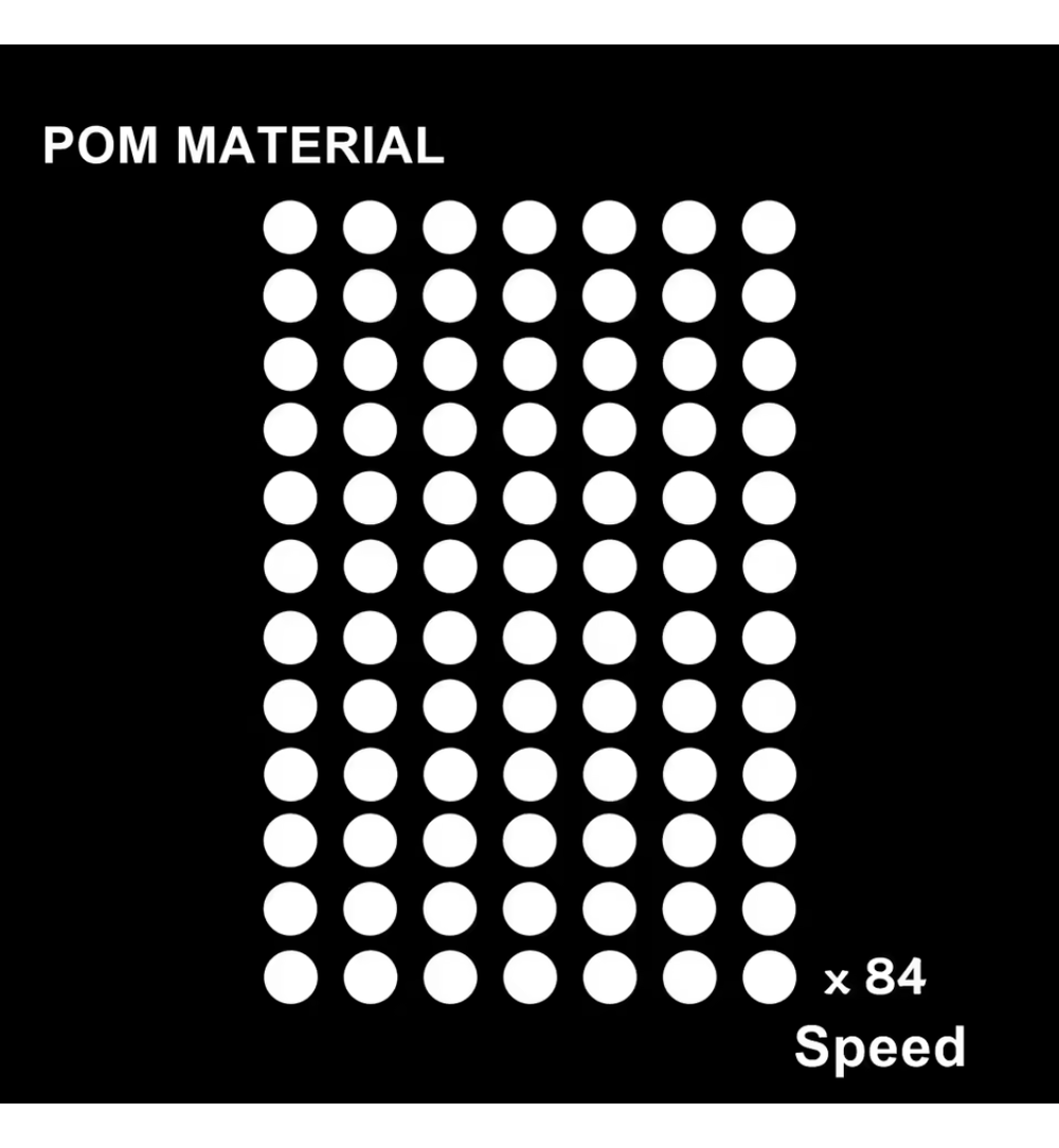 BT.L White POM Speed Mouse Feet (Skates) Dots v2 - 0.85mm – 84 Dots