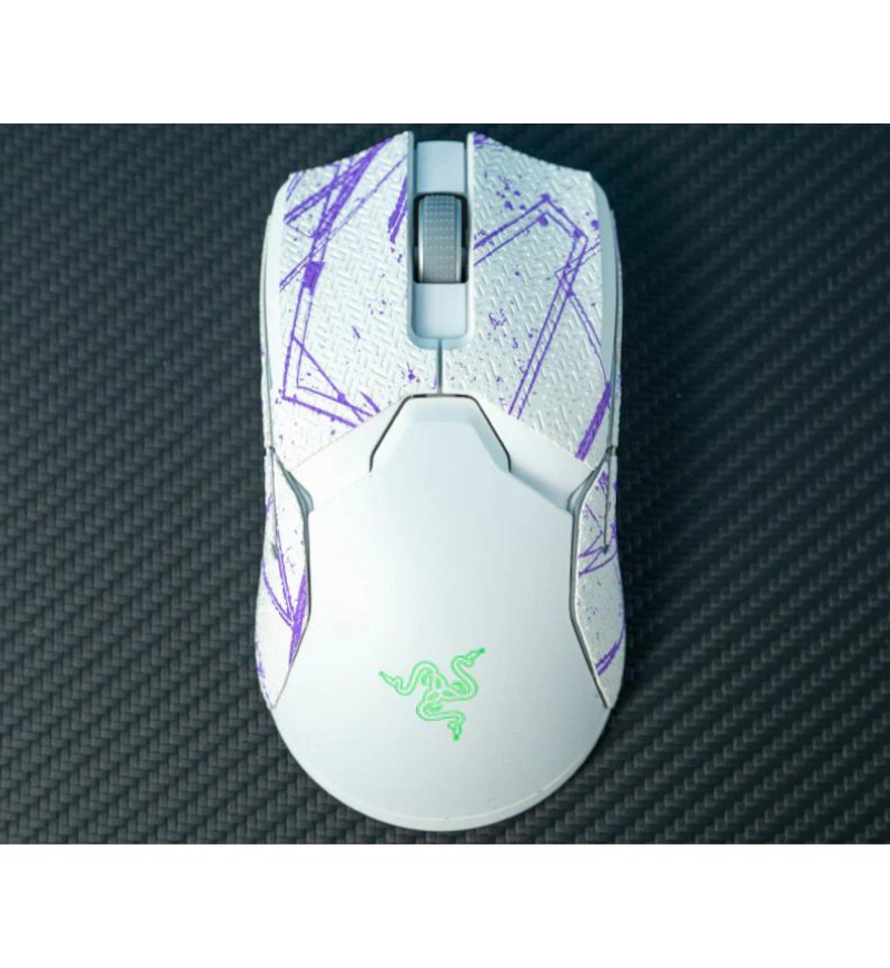 BT.L White Purple Mouse Grip - Razer Viper V2 Pro