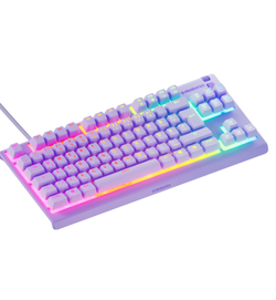 SteelSeries Apex 3 TKL Lavender Gaming Keyboard - Whisper-Quiet Membrane Switches