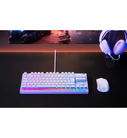 SteelSeries Apex 3 TKL Lavender Gaming Keyboard - Whisper-Quiet Membrane Switches