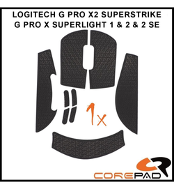Corepad Soft Mouse Grip - Logitech G Pro X / GPX2 Superlight / 2 SE / X2 Superstrike - Black