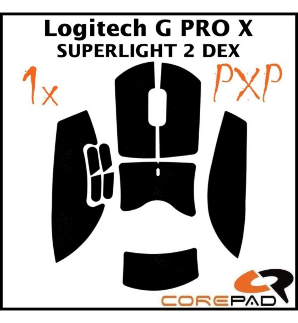 Corepad PXP Mouse Grip - Logitech G Pro X Superlight 2 DEX - Black