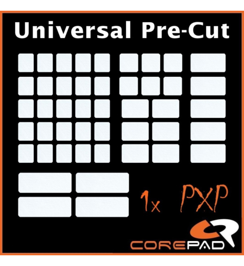 Corepad PXP Mouse Grip - Universal Pre-Cut Keyboard & Mouse - White