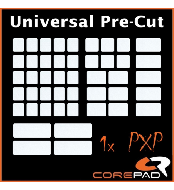 Corepad PXP Mouse Grip - Universal Pre-Cut Keyboard & Mouse - White
