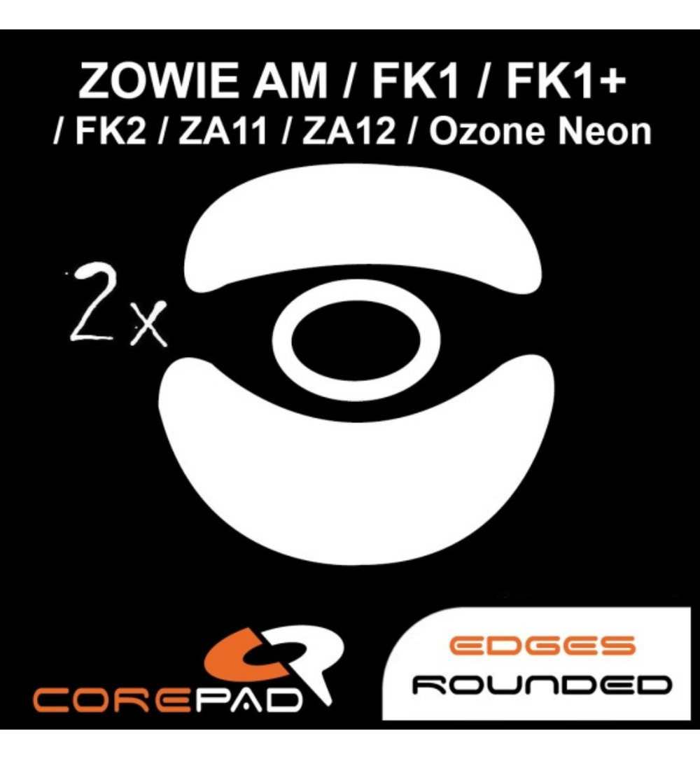 Corepad Skatez PRO - Zowie AM / FK1 / FK1+ / FK2 / S1 / S2 / ZA11 / ZA12 / Ozone Neon / Neon M10 (Set of 2)