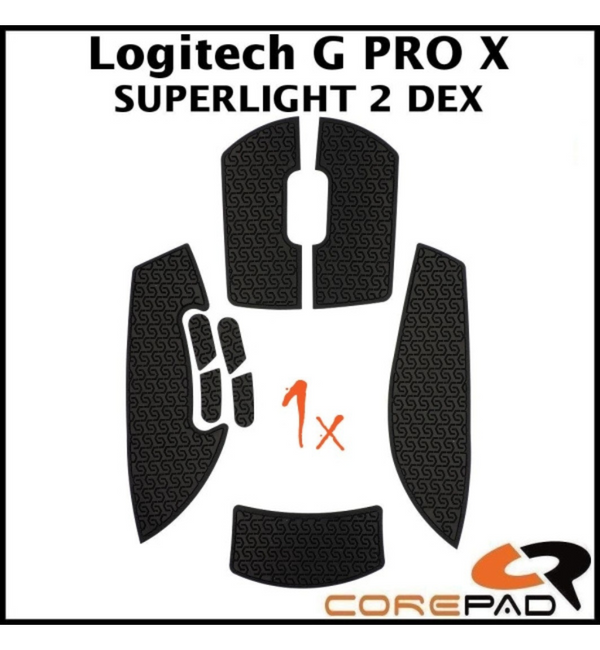 Corepad Soft Mouse Grip - Logitech G Pro X Superlight 2 DEX - Black