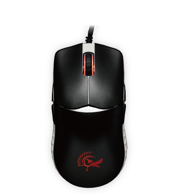 Ducky Feather Black and White 65g Ultralight Wired RGB Gaming Mouse - Omron Switches