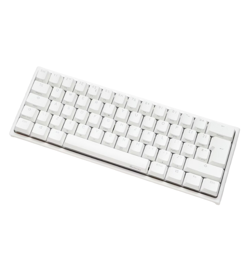 Ducky One 2 Pro Mini White RGB Backlit Mechanical Keyboard - Cherry MX Speed Silver Switches