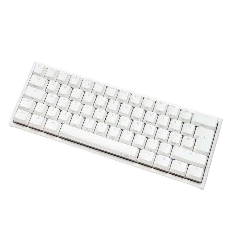 Ducky One 2 Pro Mini White RGB Backlit Mechanical Keyboard - Cherry MX Blue Switches