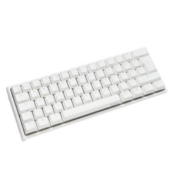 Ducky One 2 Pro Mini White RGB Backlit Mechanical Keyboard - Cherry MX Speed Silver Switches