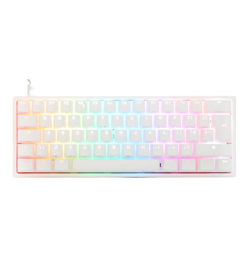 Ducky One 2 Pro Mini White RGB Backlit Mechanical Keyboard - Cherry MX Brown Switches