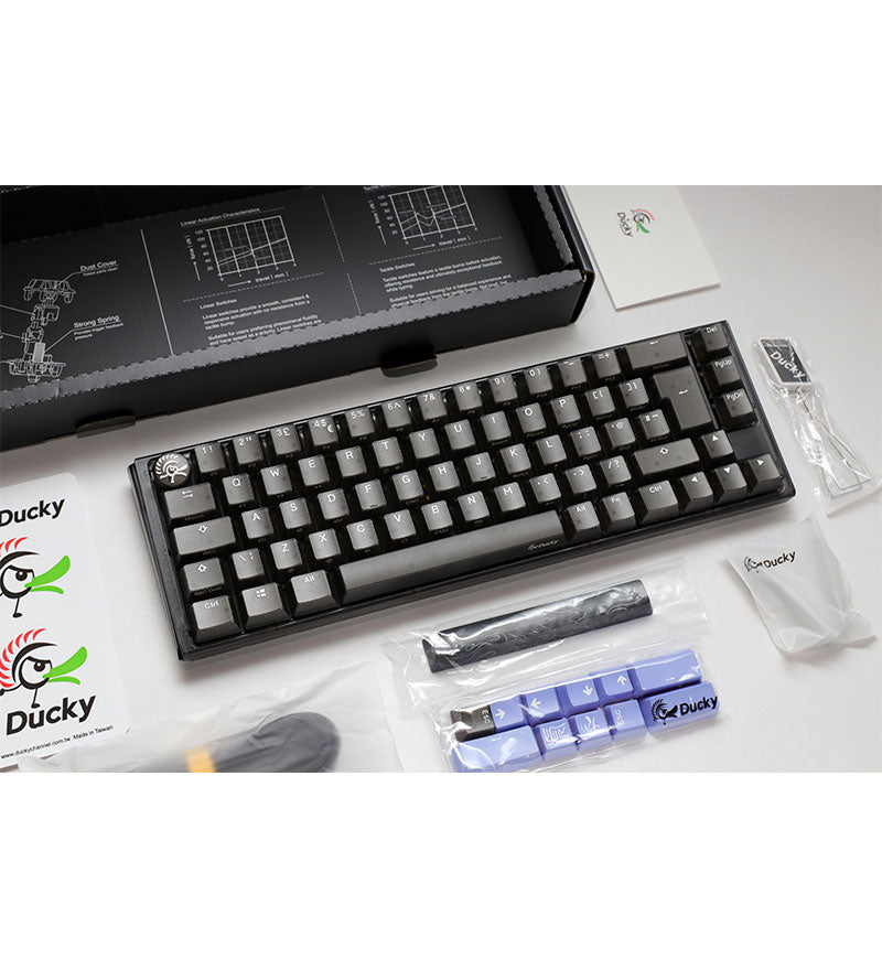 Ducky One 3 Aura Black SF RGB Mechanical Keyboard - Cherry MX Silent Red