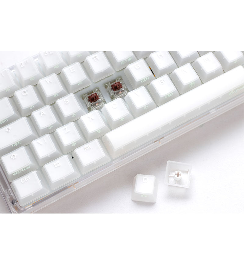 Ducky One 3 Aura White Mini RGB Mechanical Keyboard - Cherry MX Blue