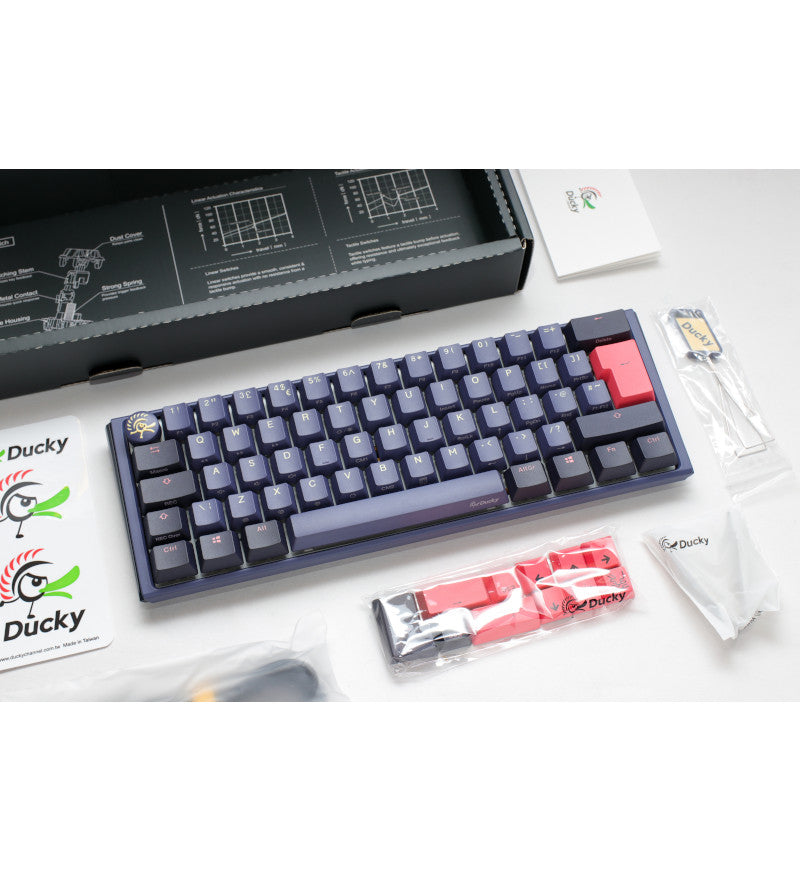 Ducky One 3 Cosmic Blue Mini RGB Mechanical Keyboard - Cherry MX Blue