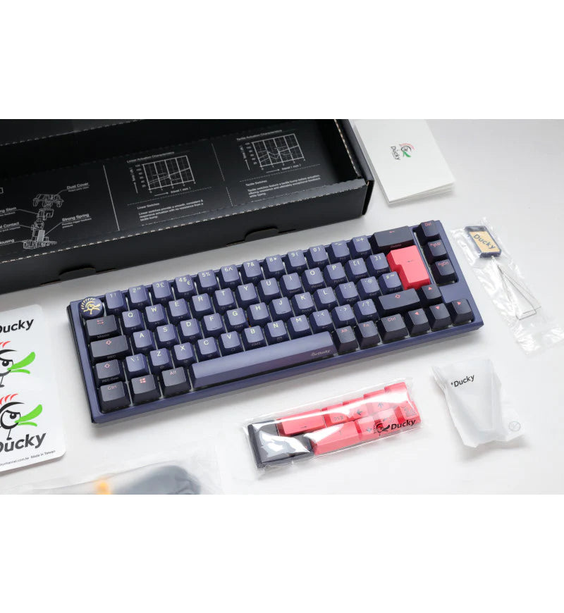 Ducky One 3 Cosmic Blue SF RGB Mechanical Keyboard - Cherry MX Ergo Clear