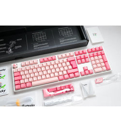 Ducky One 3 Gossamer PInk Mechanical Keyboard - Cherry MX Ergo Clear