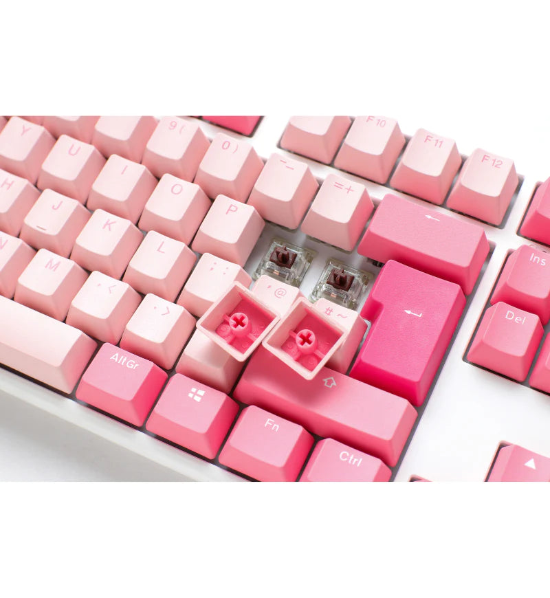 Ducky One 3 Gossamer PInk TKL Mechanical Keyboard - Cherry MX Ergo Clear