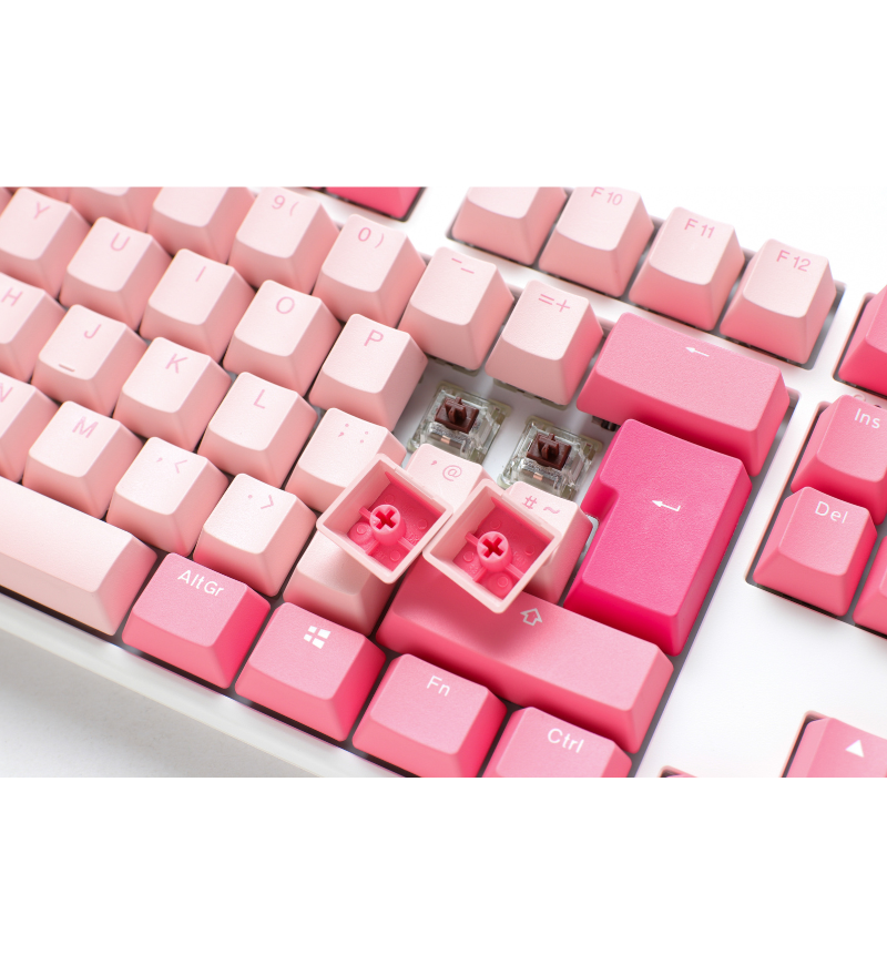 *OPEN BOX* Ducky One 3 Gossamer Pink TKL Mechanical Keyboard - Cherry MX Brown