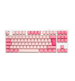 Ducky One 3 Gossamer PInk TKL Mechanical Keyboard - Cherry MX Ergo Clear