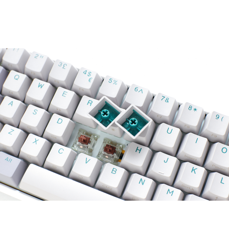 Ducky One 3 Mist Grey Mini RGB Mechanical Keyboard - Cherry MX Brown