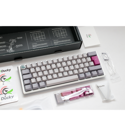 Ducky One 3 Mist Grey Mini RGB Mechanical Keyboard - Cherry MX Brown