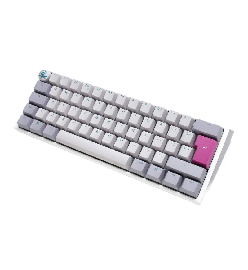 Ducky One 3 Mist Grey Mini RGB Mechanical Keyboard - Cherry MX Silent Red