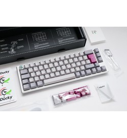 Ducky One 3 Mist Grey SF RGB Mechanical Keyboard - Cherry MX Red