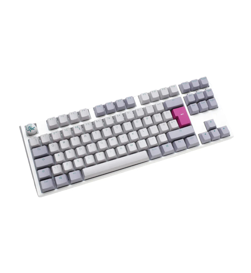 Ducky One 3 Mist Grey TKL RGB Mechanical Keyboard - Cherry MX Ergo Clear