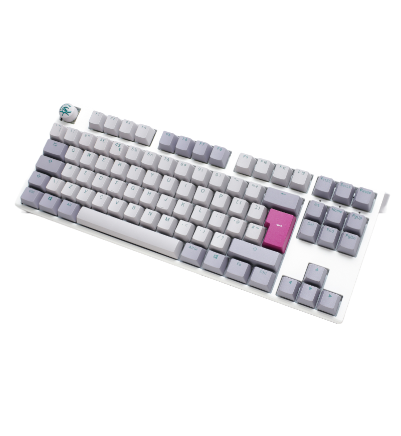 Ducky One 3 Mist Grey TKL RGB Mechanical Keyboard - Cherry MX Blue