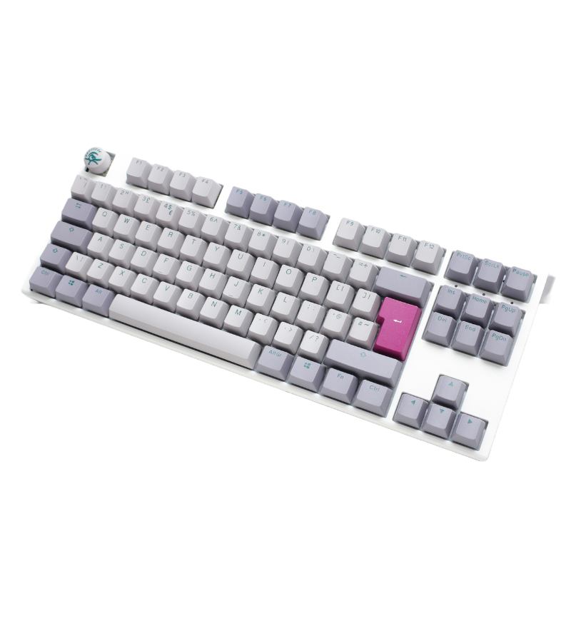 Ducky One 3 Mist Grey TKL RGB Mechanical Keyboard - Cherry MX Speed Silver
