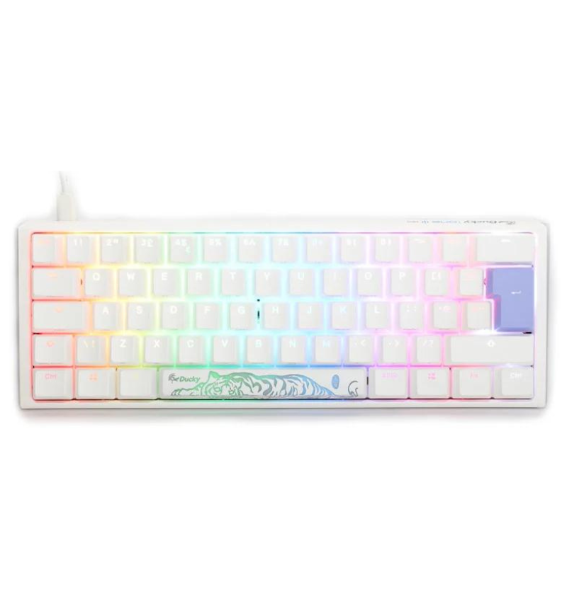 Ducky One 3 Pure White Mini RGB Mechanical Keyboard - Cherry MX Brown