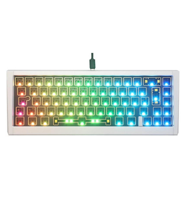 Ducky ProjectD Outlaw65 Silver Aluminum Barebones 65% Hotswap RGB DIY Keyboard Kit - ANSI