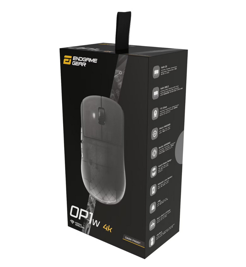 Endgame Gear OP1w 4k v2 Wireless Gaming-Maus, 4.000Hz - Dark Frost (Cablato, Senza fili Endgame Gear OP1w 4k v2 Wireless Gaming-Maus, 4.000Hz - Dark Frost (Cablato, Senza fili