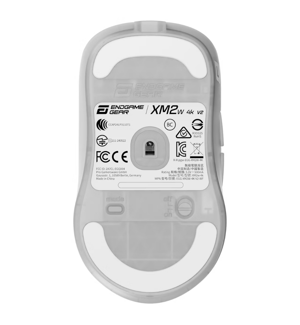 Endgame Gear XM2w 4K V2 62g Wireless Gaming Mouse - White Frost