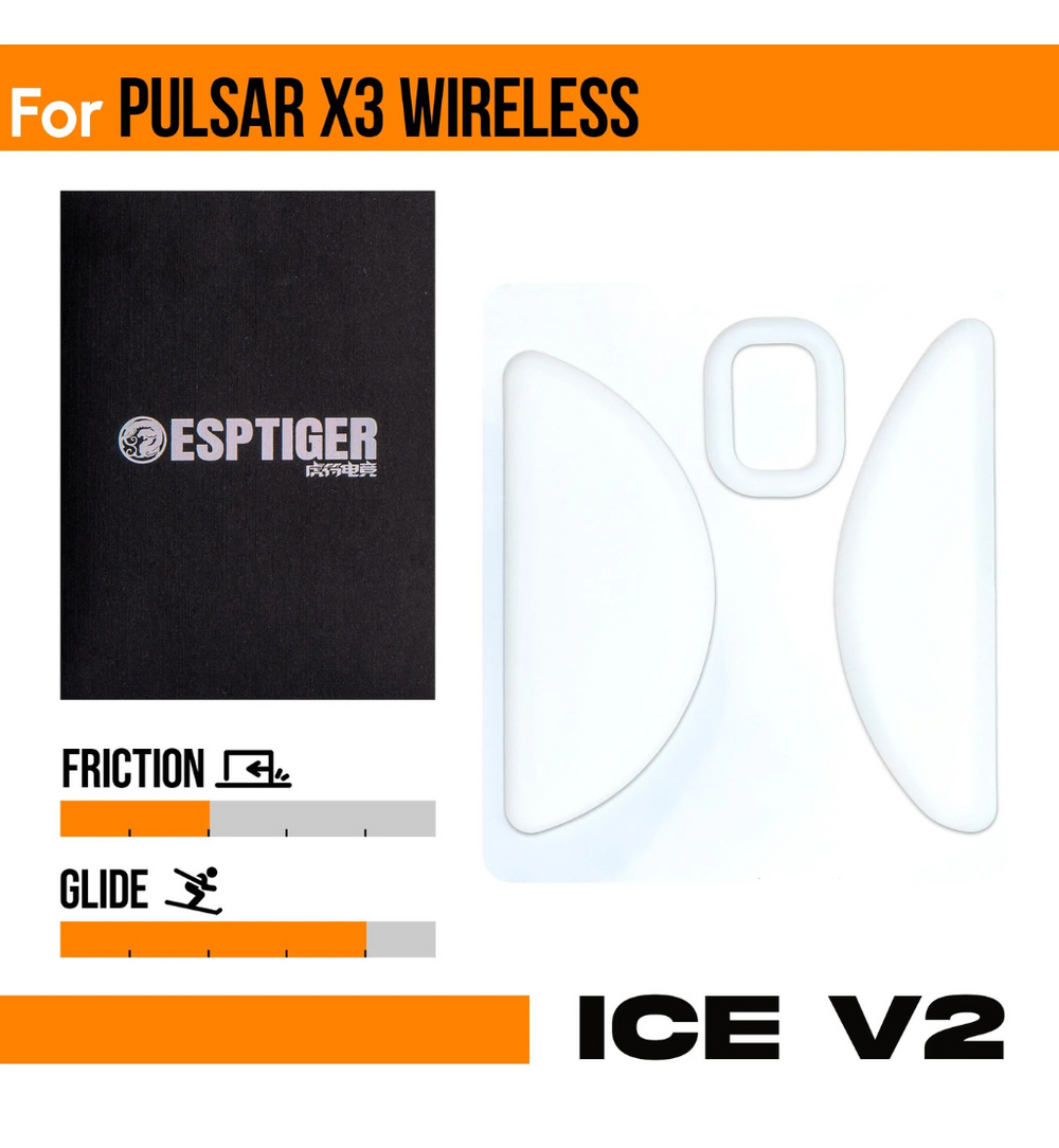 EspTiger ICE Mouse Feet (Skates) V2 - Pulsar X3 / X3 Mini