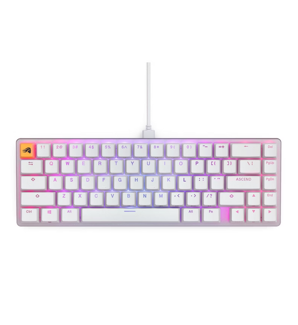 Glorious GMMK 2 65% US ANSI RGB Fox Switch Mechanical Keyboard - White