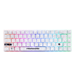 Higround SNOWSTONE Base 65 UK Gaming Keyboard -  White Flame Switch