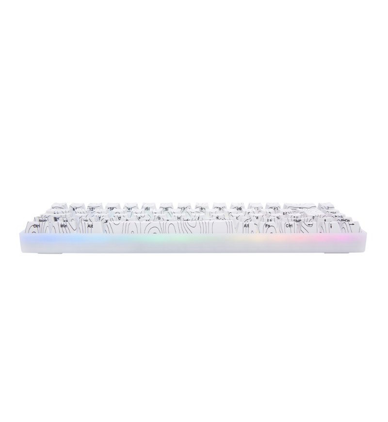 Higround SNOWSTONE Base 65 UK Gaming Keyboard -  White Flame Switch