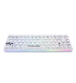 Higround SNOWSTONE Base 65 UK Gaming Keyboard -  White Flame Switch