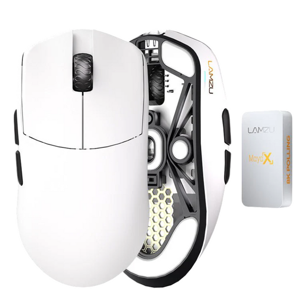 Buy Lamzu MAYA X 8K 47g Wireless Gaming Mouse - White UK - LAMZU