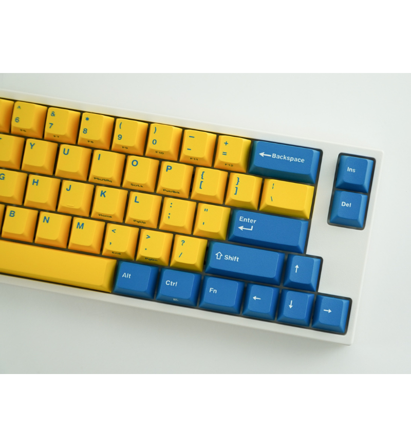 Leopold FC660M PD Yellow/Blue SF US Layout Mechanical Keyboard - Cherry MX Blue Switches