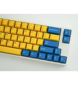 Leopold FC660M PD Yellow/Blue SF US Layout Mechanical Keyboard - Cherry MX Brown Switches