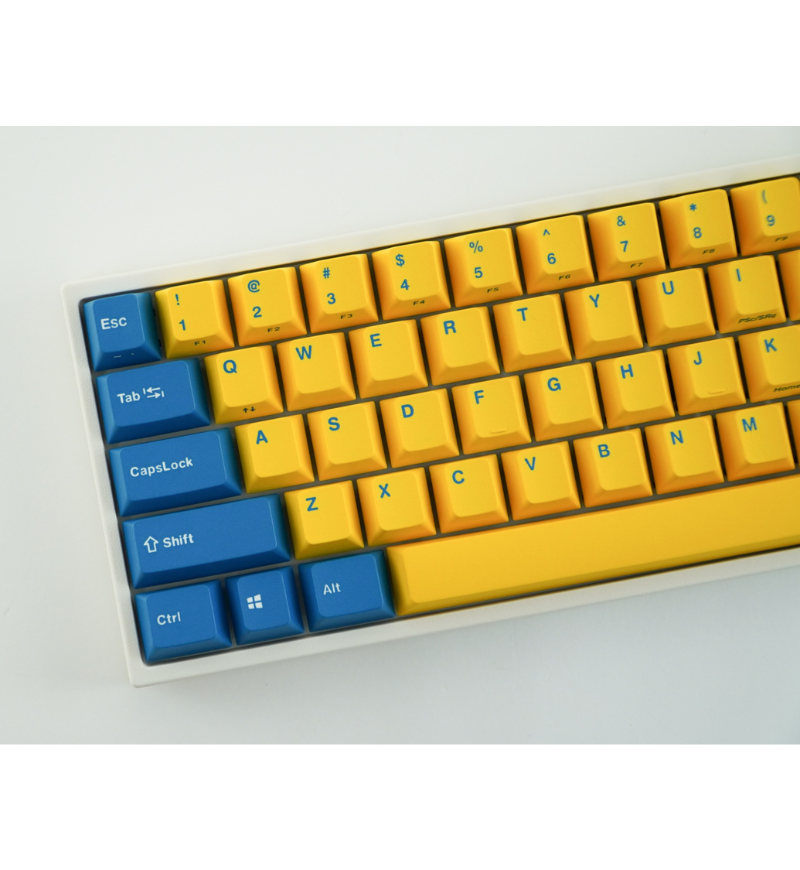 Leopold FC660M PD Yellow/Blue SF US Layout Mechanical Keyboard - Cherry MX Silent Red Switches