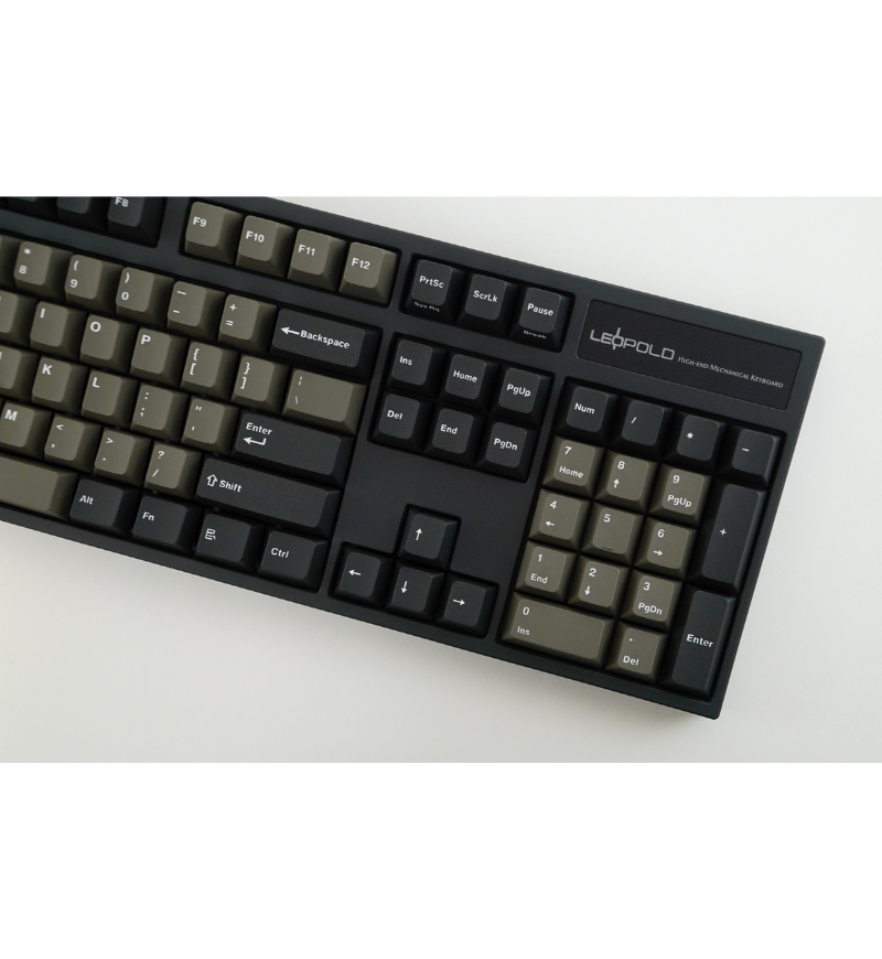 Leopold FC900R PD Graphite/White US Layout Mechanical Keyboard - Cherry MX Blue Switches